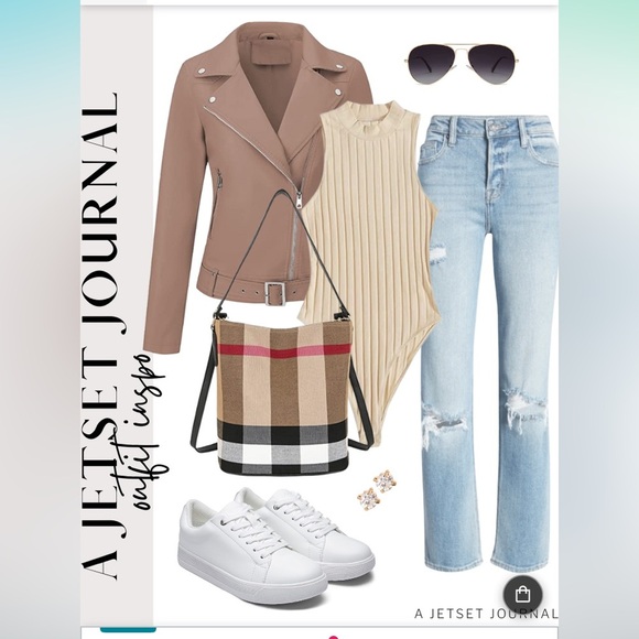 NWT BELLIVERA Faux Leather Asymmetrical Moto Jacket - Picture 9 of 13